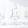 Various Office Chairs Featuring Ergonomic Design Leather Mesh And Gaming Styles 3d model