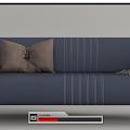 Leather double sofa Modern double sofa 3d model