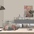 Lazy Sofa Side Cabinet 3d model