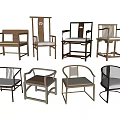 Traditional And Modern Armchairs With Wooden Frames And Diverse Backrest Styles