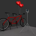 HUAWEI Brand Photo Check in Spot With White Umbrella Tables Chairs And Red Balloons