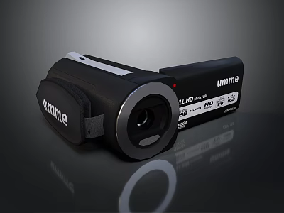 Ummie Black Full HD 16MP LED Computer Webcam With High Resolution Feature 3d model