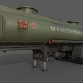 Green Fuel Tanker Trailer With Dual Dome Tops Boy Hansen Branding And Hazard Symbols