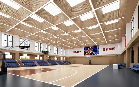 modern basketball stadium basketball court stadium 3d model