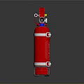Red Fire Extinguisher Essential Home Safety Emergency Equipment With Compact Design