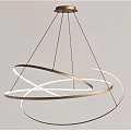 Modern Minimalist Pendant Light With Metal Ring Frame And LED Illumination