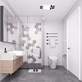 Family Toilet Modern Toilet Apartment Toilet 3d model