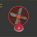 Stylish Computer Cooling Fan with Pink Base Copper Mesh Cover and Metal Blades