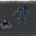 Smart Machine Yellow Robot Car Transforming Dual Form Modern Design