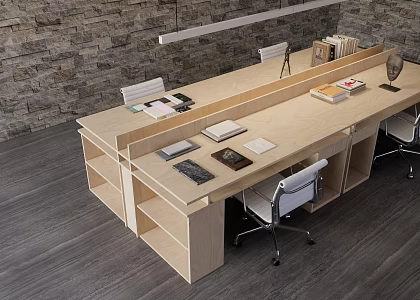 Modern Office Desk and Chair Combination Industrial Style Office Desk and Chair 3d model