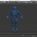Futuristic Military Game Movie Character In Full Body Armored Suit With Tactical Gear