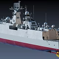 054 frigate destroyer warship 3d model