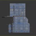 Stacked Multi layered Wooden House Architectural Model Featuring Textured Wooden Structure And Layered Design