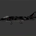 Military Airplane Model With Camouflage Paint And Detailed Wings Tail Markings