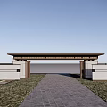 new chinese style gate 3d model