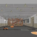 Kindergarten Indoor Play Area With Children Playing Toy Cars And Colorful Decorative Wall