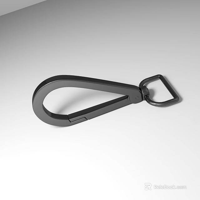 Black Metal Industrial Equipment Hook Connector With Durable Design And Functional Use 3d model 