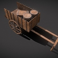 Trolley Carriage Earth Trolley Game Trolley Trolley Wood Trolley Wood Trolley Ancient Wooden Trolley Low Face Number Low Model Simple Model Video Level Realism 3d model