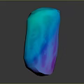 Decorative Ornament Set with Blue Purple Gradient Irregular Glossy Shape for Home Decor