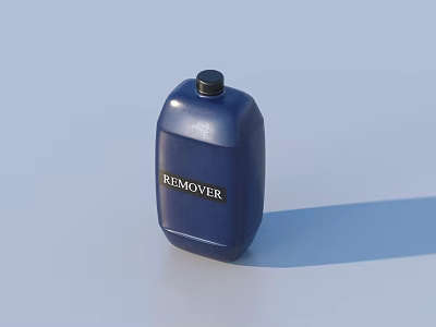 Durable Blue Plastic Household Remover Bottle Container for Home Cleaning Use 3d model