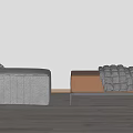 Modern Bed End Stool Bed End Stool Combination 3d model