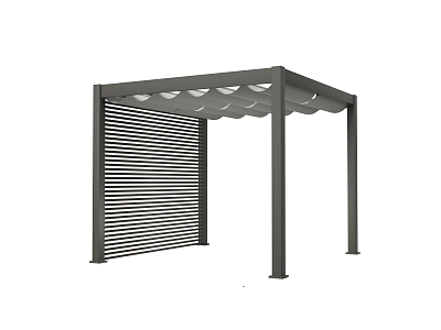 Modern outdoor garden terrace gazebo pavilion porch rack electric automatic gazebo canopy screen window gazebo 3d model