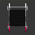 Modern Wheelchair Design With Black Seat Pink Frame And Silver Wheels