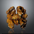 Close Up View Of Fresh Walnut With Natural Brown Texture And Nutty Shape
