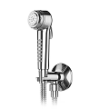 Modern Chrome Shower Head Set With Handheld Overhead And Flexible Hose 3d model