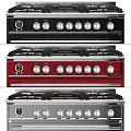 Fisher Paykel Modern Red Kitchen Oven With Multiple Control Knobs