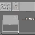 Minotli Whiteboard Designs Including Wall Mounted And Stand Up Styles With Notes Charts And Markers