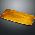 Natural Wooden Rectangular Serving Tray With Smooth Surface And Wood Grain 3d model