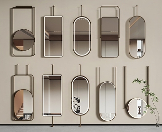 Modern Mirror Bathroom Mirror Cosmetic Mirror Decorative Mirror 3d model