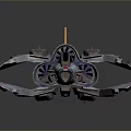 Detailed Cosmic Spaceship Design With Metallic Panels And Aerodynamic Shape For Space Exploration
