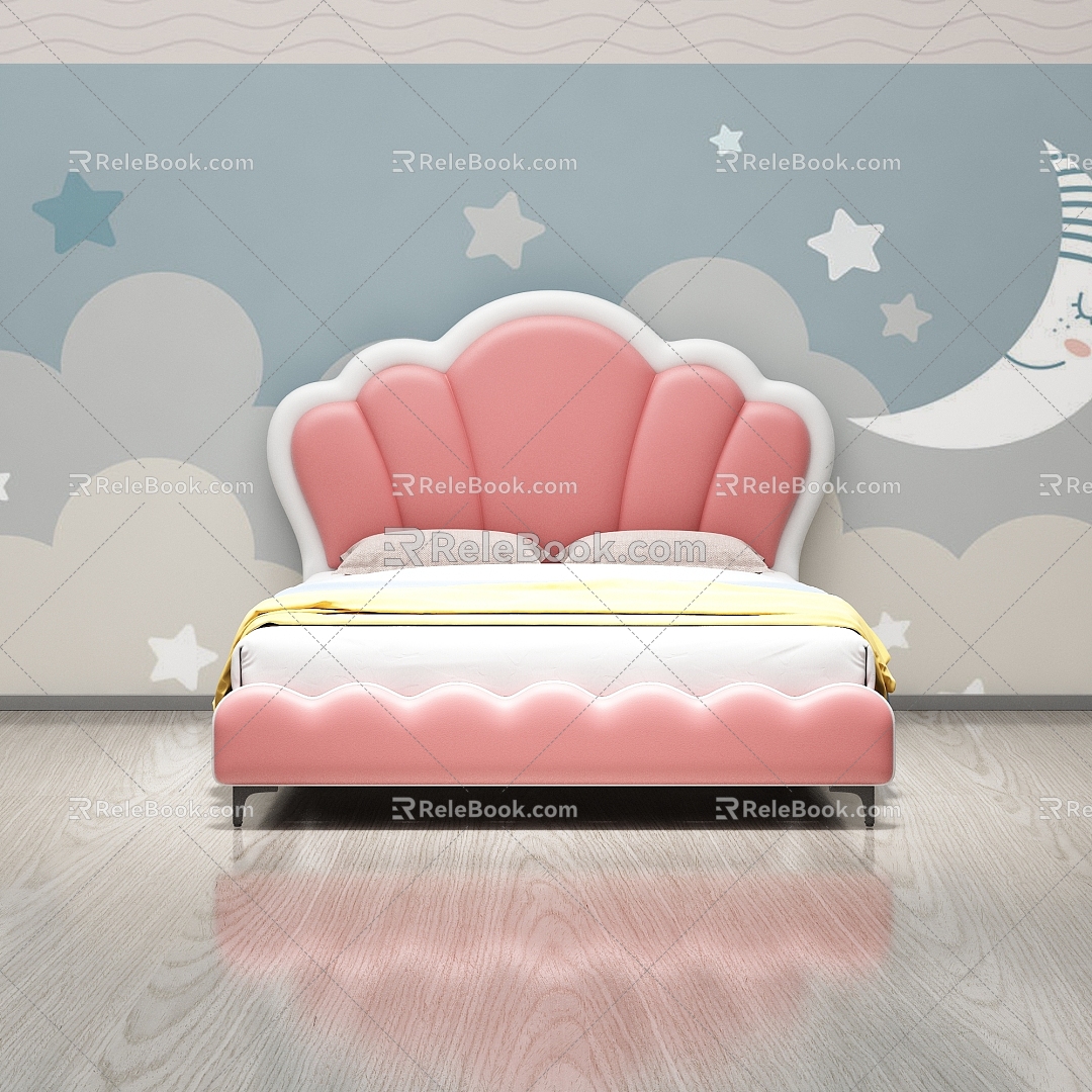 Nordic Cream Style Children's Bed model