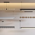 Modern Linear Pendant Lights With Sleek Metal Design For Contemporary Home Interior