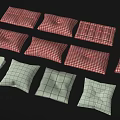 Assorted Plaid Decorative Cushions With Red White And Blue Check Patterns For Home