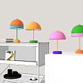 Modern table lamp color cute table lamp children 3d model