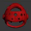 Red Adidas Weapon Training Helmet For Combat And Self Defense Practice 3d model