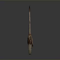 Handcrafted Wooden Art Piece With Long Neck Bird Head And Carved Arrow Detail