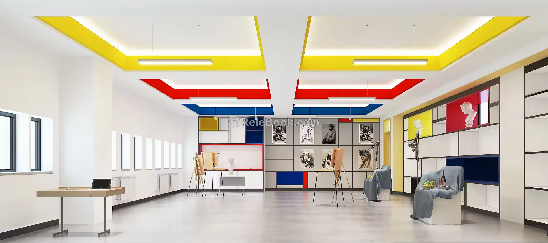 Art classroom 3d model