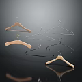 Wooden and Metal Clothes Hangers with Various Shapes for Home Organization