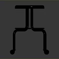 Modern Chrome Stool With Round Seat And Sturdy Metal Legs Design