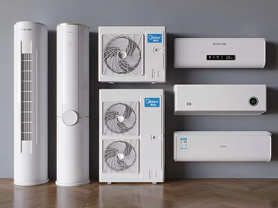 Vertical Cylindrical Air Conditioner Air Conditioner Hanging Air Conditioner External 3d model