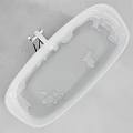 Modern White Freestanding Bathtub Interior With Sleek Chrome Faucet Design