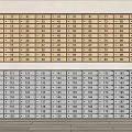 Public Community Mailboxes With Double Rows Of Numbered Metal Storage Compartments 3d model