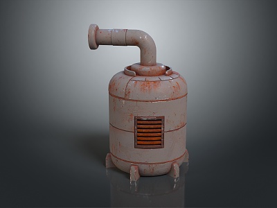 Industrial LOFT boiler furnace shell large boiler 3d model