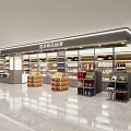 Tobacco and Liquor Store Interior with Well Arranged Shelves and Various Alcohol Tobacco Products