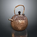 Handcrafted Copper Kettle With Textured Surface And Vintage Design For Daily Use