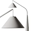 Modern Minimalist Floor Lamp With Linen Shade And Wooden Brass Design